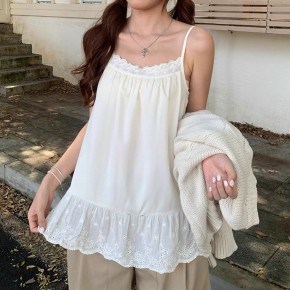 레이어드 프릴 레이스 끈나시  LM-0855