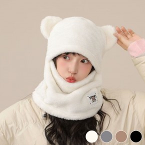 귀 디자인 360도 보들털 앞로고 워머 URD-495