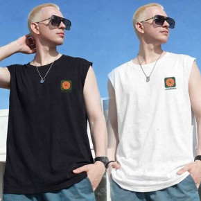 오렌지 영문 레터링 나시 티셔츠 URD-552