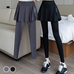 하이웨이스트 플레어 스커트 9부 치마 레깅스 URD-557