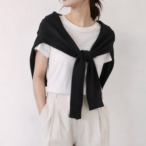 레이어드 페이크 어깨숄 가디건 4color LM-0970