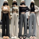 챔버 소프트 겉기모 허리밴딩 와이드바지 SD-251012