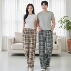 남녀 빈체볼로 체크 투턱 와이드바지 SD-262020