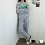 마린스 여자 기모 맨투맨 조거 세트 SD-221163