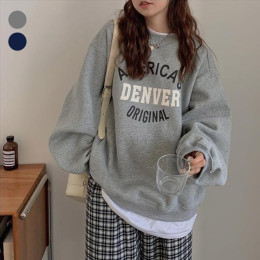 D 여성 겨울 패션 기모 안감 오버핏 티셔츠 URK-256